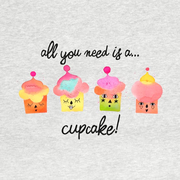 All you need is a cupcake black by ninoladesign